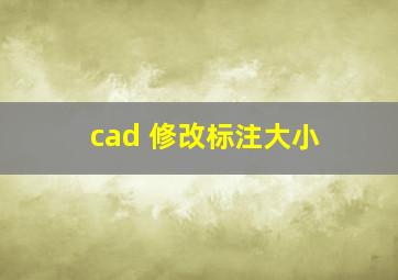 cad 修改标注大小